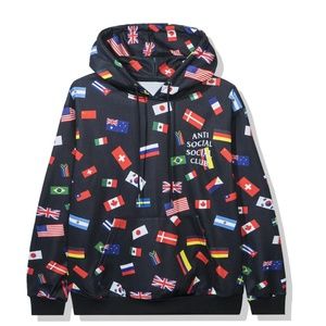 Anti Social Social Club RARE 2020 Orlando All Over Flag Hoodie Size. Large